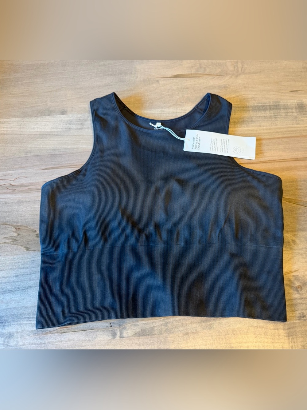 H&M Women’s Ribbed Black Crop Tank Top XL